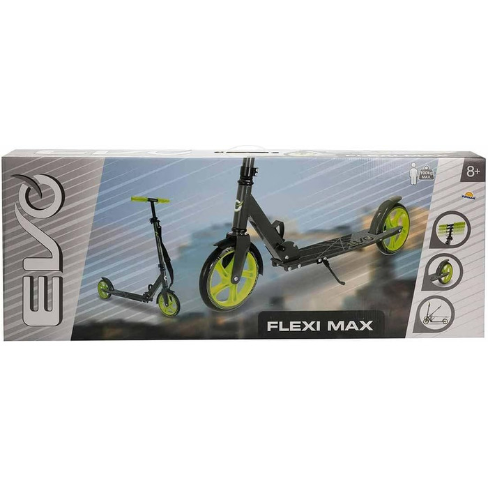 Самокат EVO FLEXI MAX LIME 200 мм, алюмінієвий, для дорослих