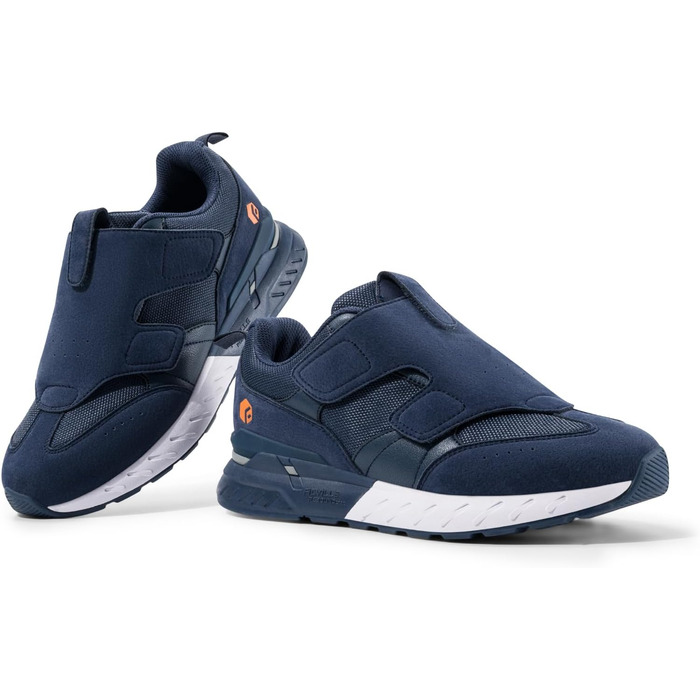 Кросівки для бігу та ходьби FitVille для чоловіків, широкі, спортивні, з кріпленням на липучці, зручні, ортопедичні, антиковзаючі, для широкої стопи, фітнес, джогінг, 43 EU, блакитні