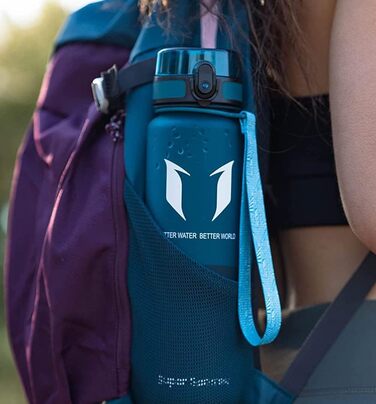 Спортивна пляшка для води Sparrow 750 мл, Tritan, без BPA, герметична з кришкою Flip Top, колір Glossy-Frucht Grün — для фітнесу, школи, офісу та подорожей