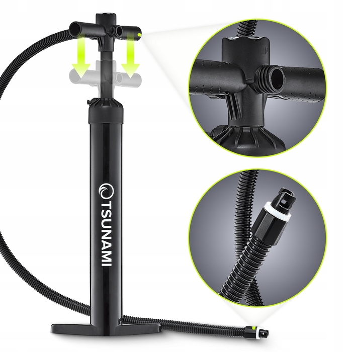 Надувна SUP-дошка Tsunami 350 см, багатоколірна, ПВХ, з веслом та рюкзаком