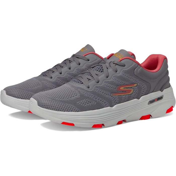 Кросівки Skechers Driven GO Run 7.0 для жінок (Сірий текстиль, кораловий декор)