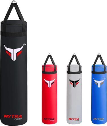 Mytra Fusion підвісний боксерський мішок 4FT, порожній, для MMA, Муай Тай, боксу, карате, для дорослих, чорний