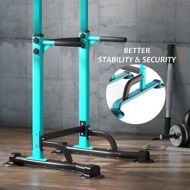 Турнік Power Tower SDHYL з регулюванням висоти, для тренувань пресу та спини, підходить для початківців та професіоналів, фітнес, блакитно-чорний