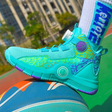 Баскетбольні кросівки з антиковзким покриттям High Top, легкі та дихаючі, зелені, розмір 39 EU, вузька колодка