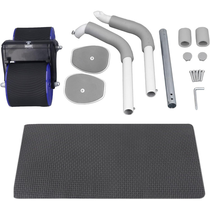 Автоматичний відскочний ролик для пресу Asixxsix з підставкою для ліктів, синій