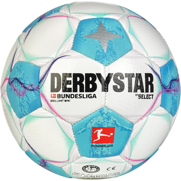 М'яч для футболу Derbystar Bundesliga Brillant Mini (білий/синій)