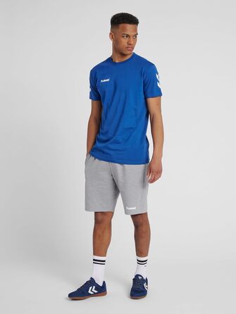 Чоловічі спортивні шорти Hummel Core Poly дихаючі, сірий меланж, розмір L