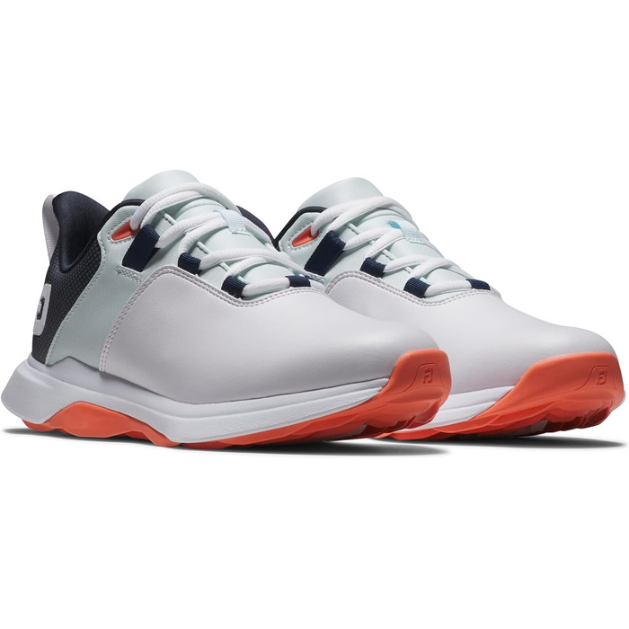 Жіноче golf-взуття FootJoy Prolite, білий, синій, корал (37 EU, широка колодка)