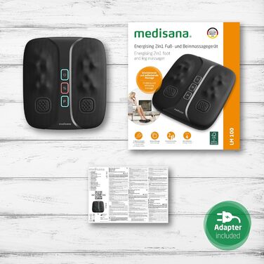 Medisana LM 100 Преміум масажер для ніг і стоп з шиацу, вібрацією та підігрівом, для поліпшення лімфотоку та кровообігу