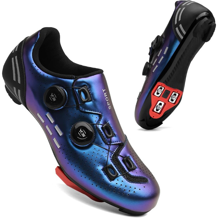 Велосипедні шкарпетки для чоловіків та жінок, шосейні велосипеди, сумісні з SPD/SPD-SL/Look Delta Klicksystem, велоспорт для спінінгу, шосейні велосипеди 38 EU, синій