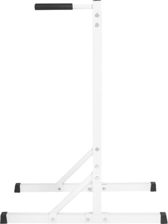 Станція для віджимань GORILLA SPORTS®, 98x65x125 см, до 150 кг, сталевий турнік, м'які ручки, чорна або біла, для фітнесу, паралети, бруси