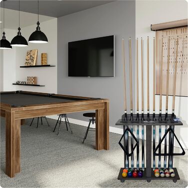 Стійка для зберігання 9 кий для більярдного столу Boden, аксесуари для більярдного столу, лічильник. Виготовлена з масиву твердої деревини.