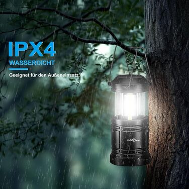 LED кемпінговий ліхтар на батарейках, портативна ультраяскрава лампа, складаний ліхтар для кемпінгу, набір для виживання, для походів, надзвичайні ситуації, 2 шт.