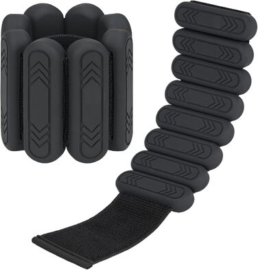 Набір манжет для ніг Smlper 2 шт. 2 кг (1 кг*2) для фітнесу, йоги, пілатесу, ходьби, бігу (чорний)