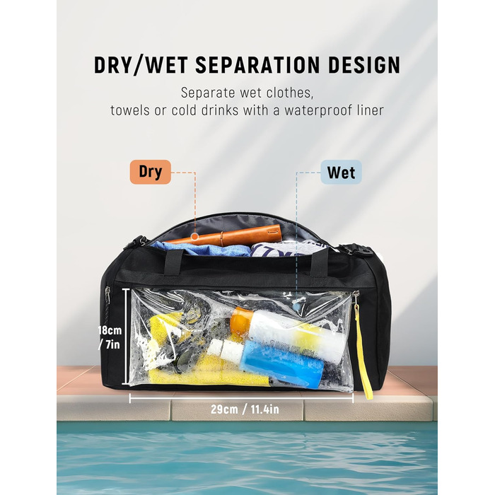 Спортивна сумка SKYSPER для чоловіків та жінок, містка дорожня сумка-вікенд 30 л для тренувань, залу та плавання