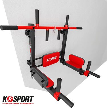 Кріплення для турніків та віджимань K-Sport на стіну, до 150 кг, з електронною книгою