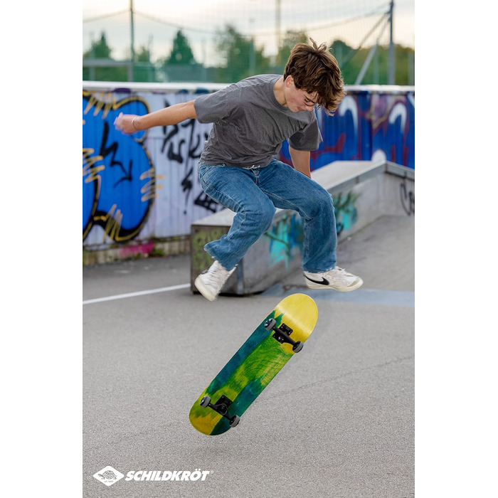 Скейтборд SCHILDKRÖT BIGFLIP 31'' Splash, 7-шарова північно-східна кленова дошка, підшипники ABEC9, Fun Sports