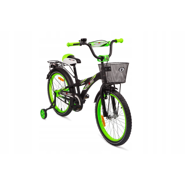 Дитячий велосипед Mexller BMX 20 дюймів, синій, з додатковими колесами