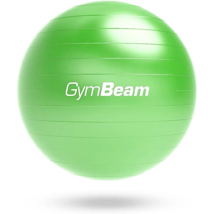 Гімнастичний м'яч GymBeam 85 см із насосом, зелений – для стабільності, зміцнення м'язів та профілактики болю у спині