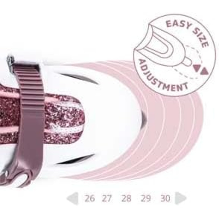 Дитячі ролики Cariboo для початківців, регульовані, 2 розміри, з навчальними колесами, рожеві, для дівчаток, балерина (31-35, рожево-сливовий)