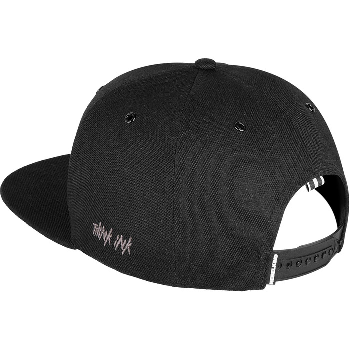 Кепка-снэпбек Nebelkind Inked Black — унісекс бейсболка з прямим козирком, регульований розмір, стильна вулична кепка (Streetwear), чорна