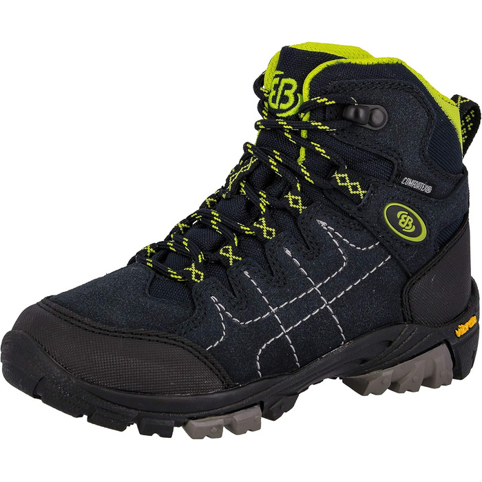 Черевики трекінгові дитячі Brütting Mount Shasta Hi, 39 EU, блакитно-лимонні