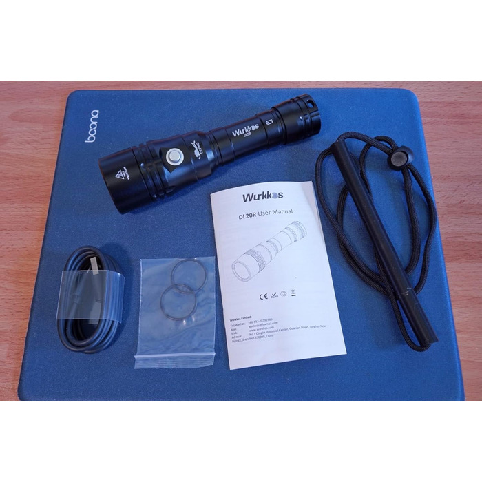 Ліхтар під водою Wurkkos DL20R XHP50.2, 3200 люмен, IPX8, USB-C, з зарядним пристроєм