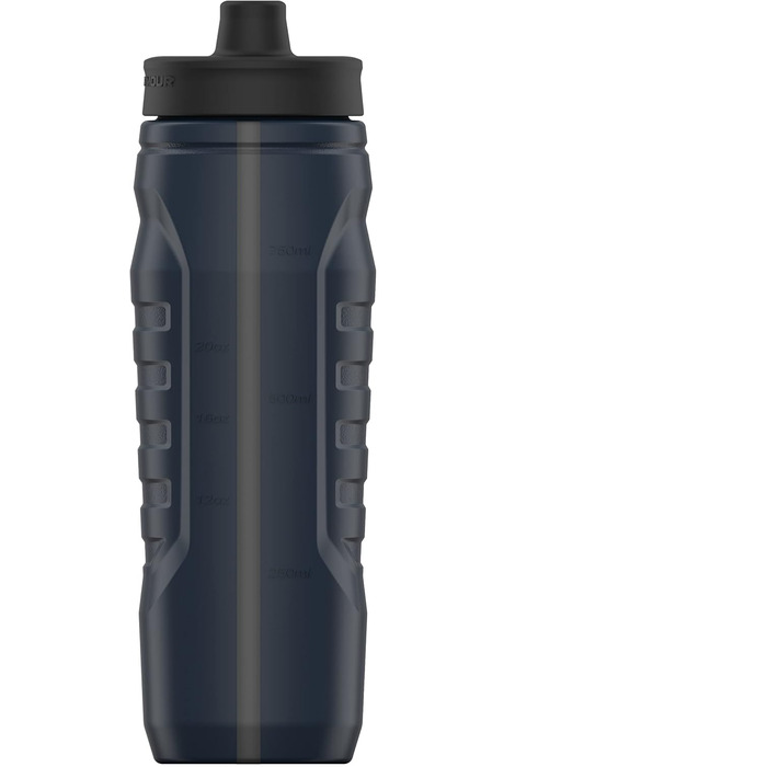 Спортивна пляшка для води Under Armour Sideline, 900 мл, з швидким клапаном, синьо-чорна, для фітнесу та тренувань