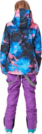 Костюм для сноубордингу та катання на лижах ALSOGO: комплект куртка та штани, водонепроникний, вітрозахисний, для сноубордингу, лиж, альпінізму (S, SMNGN+Black)