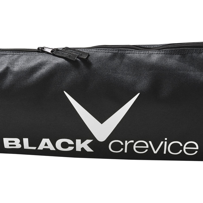 Чохол для лиж Black Crevice Nordic 210 см, міцний 600D/PVC, для 1 пари, подвійна блискавка, ремінь, чорний/срібний