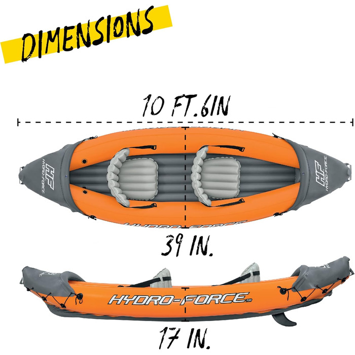 Надувний каяк Hydro Force Lite Rapid X2 - для сплавів та відпочинку на воді
