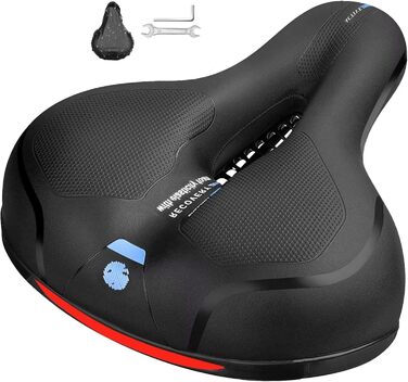 Зручний велосипедний сідло Cloud Comfort Pro: ергономічний, з подвійною амортизацією та Memory Foam, для чоловіків та жінок, блакитний