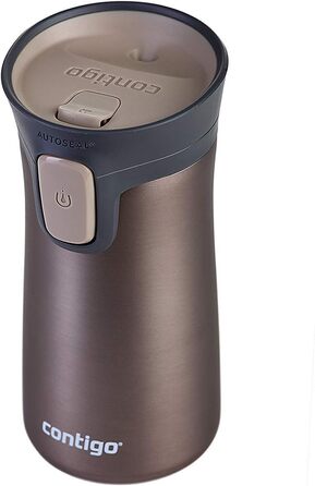 Термокухоль Contigo Pinnacle Autoseal 300 мл, нержавіюча сталь, ізольований, герметичний, для кави та напоїв на ходу, з кришкою Easy-Clean, без BPA, матовий сірий