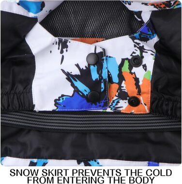 Дитячий зимовий костюм для сноуборду та лиж, водонепроникний, для хлопчиків та дівчаток (блакитний, 10-11 років)