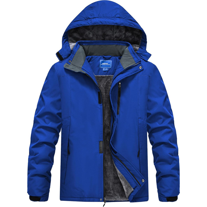 Зимова куртка для чоловіків, лижна куртка, водонепроникна, для активного відпочинку, вітронепроникна, сноубордистська куртка з відстібаною капюшоном, колір Ary Green (Königsblau), розмір 3XL