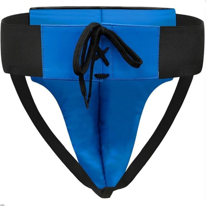 Захист для боксерів RDX Aura T17: бокс, MMA, муай-тай, бойові мистецтва. Захист голови, EVA-подушка, PVC-чаша, дихаюча тканина (Blue, M)