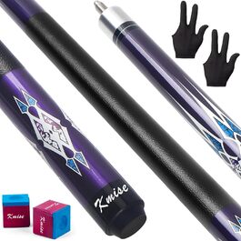 Набір більярдних київ Kmise Pool-Queue-Stick Set – 147 см, канадський клен, професійні, для дорослих, різні кольори, для барів, дому, більярдних столів, 6 кольорів, 510 г