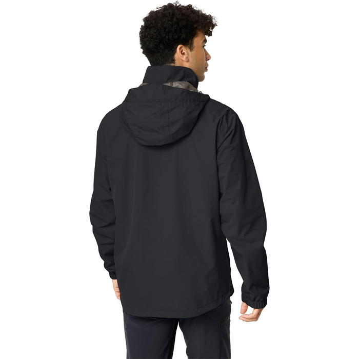 Чоловіча водонепроникна куртка VAUDE Escape Light Jacket, вітрозахисна та дихаюча, чорна/коричнева (розмір 4XL)