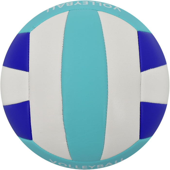 Волейбольний м'яч Senston, розмір 5, водовідштовхуючий, з насосом, для пляжу та басейну (Світло-блакитний)