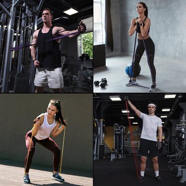 Фітнес гумки CFX: 8 шт. з дверним кріпленням, сумкою та інструкцією для фітнесу, розтяжки, йоги та силових тренувань