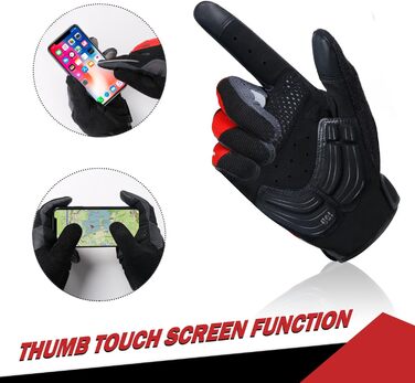 Рукавички для велосипеда 4UMOR з сенсорним екраном, спортивні, розмір M