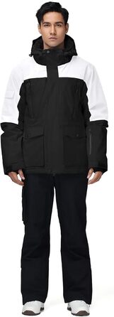 Чоловіча куртка G NOWING для сноубордингу та лижного спорту, водонепроникна, білий + білий (XXL)