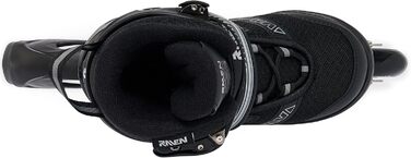 Інлайнери роликові ковзани RAVEN 2в1 для дітей та дорослих, регульовані (30-33 (18,5-20,5 см), Drill Black/Neo Chrome з лезами)