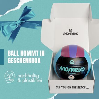 М'яч для волейболу Momevo Beachvolleyball, розмір 5, сертифікований DVV, м'яка поверхня, для пляжного волейболу, спорту на піску, ідеальний подарунок (фіолетовий)