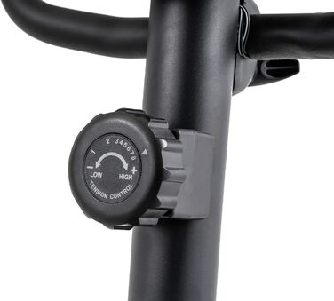 Велотренажер Hop-Sport Spark для дому, 8 рівнів навантаження, 9 кг маховик, пульсометр, комп'ютер, до 120 кг, сріблястий