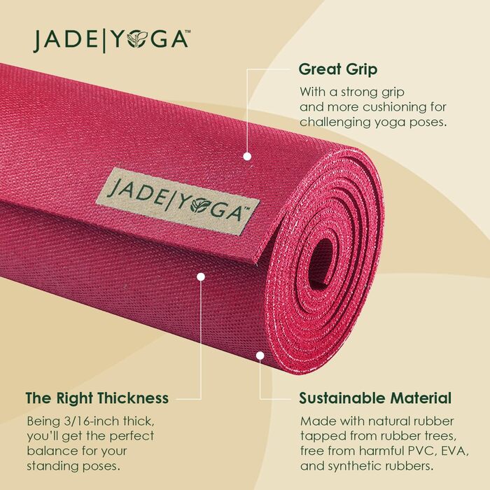 Йога-мат JADE YOGA Harmony – нековзкий килимок для йоги з покращеним зчепленням