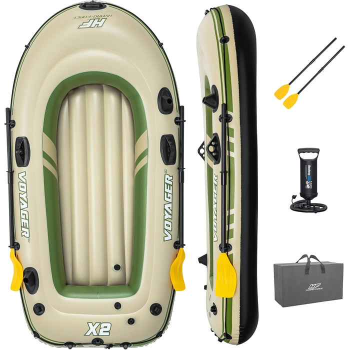 Надувний човен Bestway Hydro-Force Voyager X2 232×118×37 см комплект