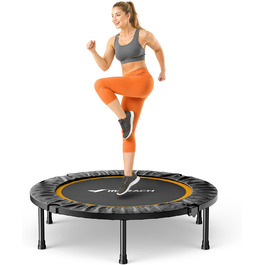 Міні-батут MERACH 102/122 см - фітнес-батут, витримує до 150 кг, з ручкою (102 см без ручки), тихий, для тренувань