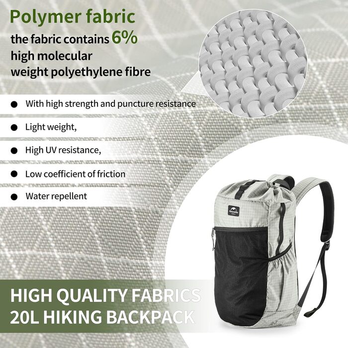 Туристичний рюкзак Naturehike Rock 60/40/20+5 л з внутрішнім каркасом для кемпінгу, подорожей, хайкінгу, білий