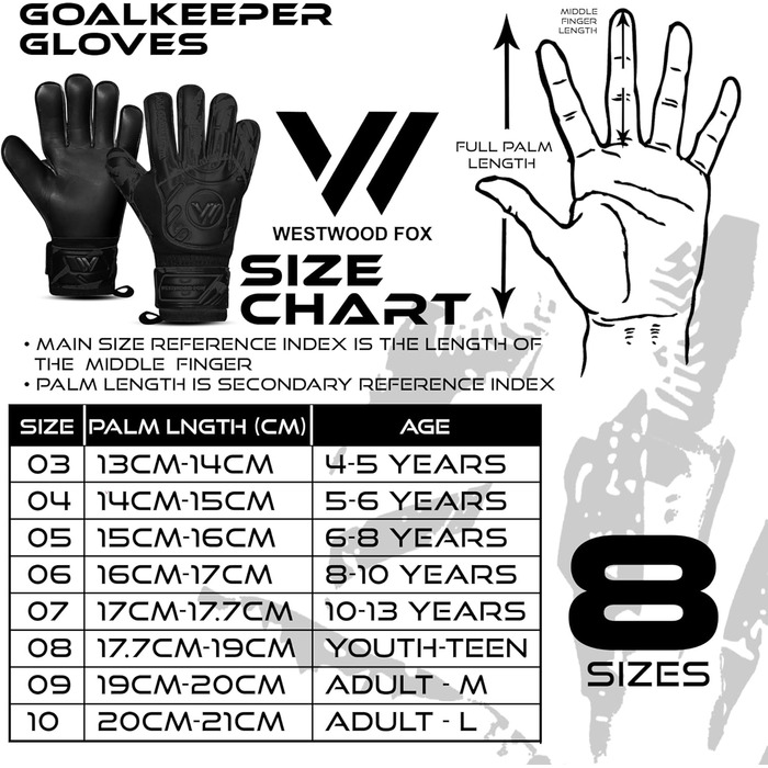 Воротарські рукавички WESTWOOD FOX Fingersave для дітей та юнаків, DumboLatex, 4+3 мм, розмір 6 (8-10 років), жовто-білі